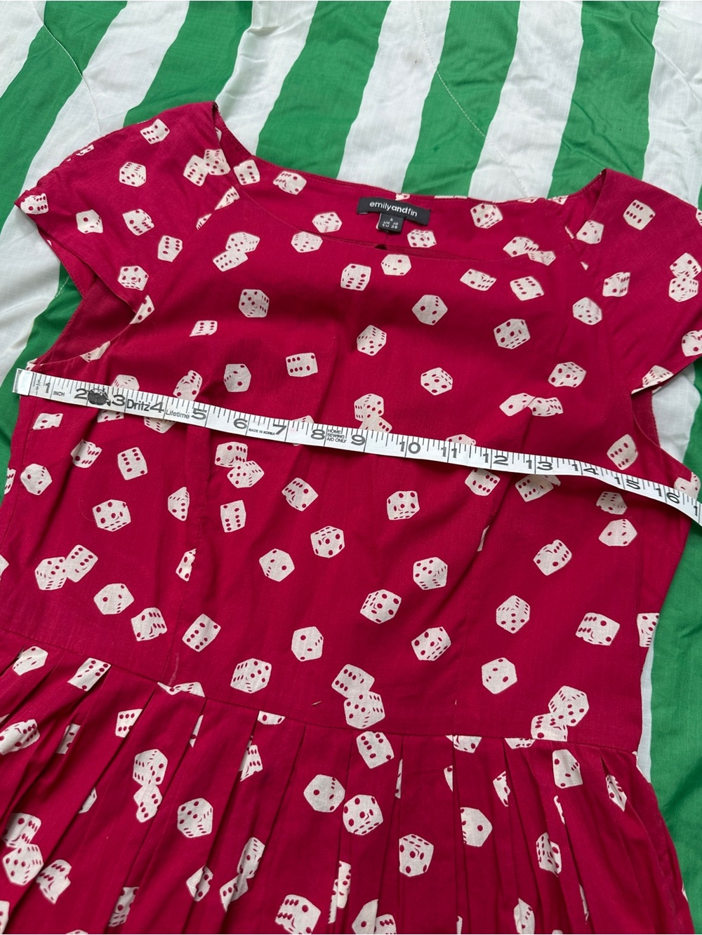 EMILY AND FIN ModCloth 50s style midi dress with dice - Picture 4 of 6